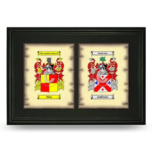 Double Coat of Arms Framed - Black