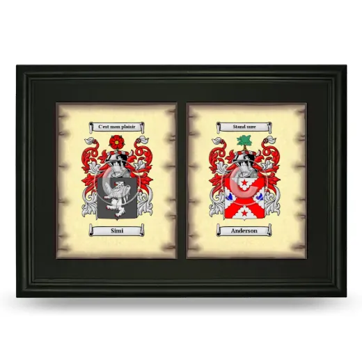 Double Coat of Arms Framed - Black
