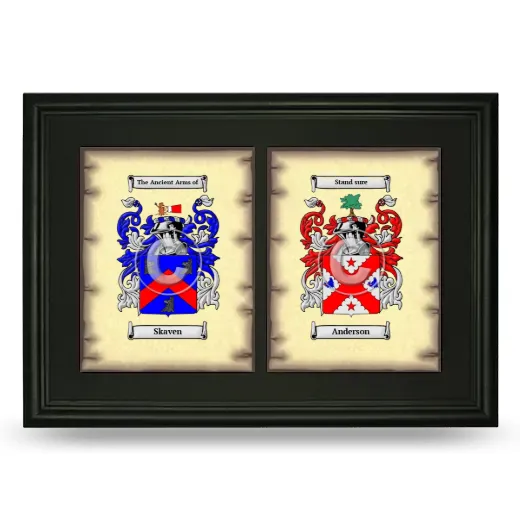 Double Coat of Arms Framed - Black
