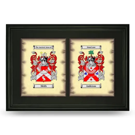 Double Coat of Arms Framed - Black
