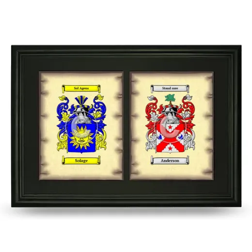 Double Coat of Arms Framed - Black