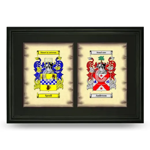 Double Coat of Arms Framed - Black