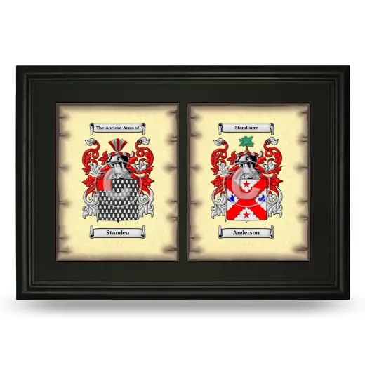 Double Coat of Arms Framed - Black