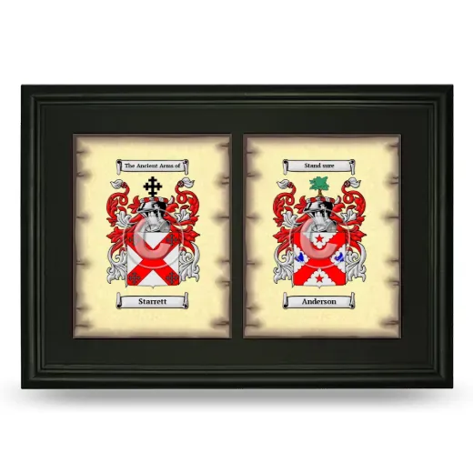 Double Coat of Arms Framed - Black