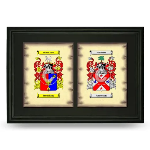 Double Coat of Arms Framed - Black