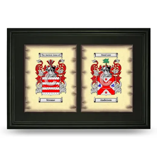 Double Coat of Arms Framed - Black