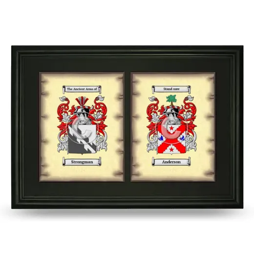 Double Coat of Arms Framed - Black