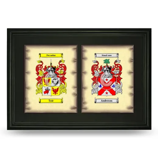 Double Coat of Arms Framed - Black