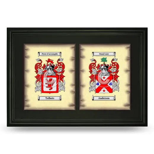 Double Coat of Arms Framed - Black