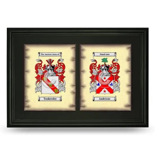 Double Coat of Arms Framed - Black