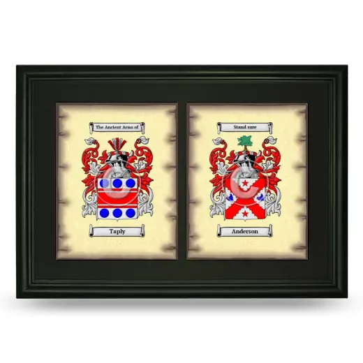 Double Coat of Arms Framed - Black