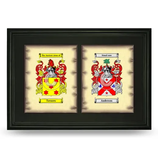 Double Coat of Arms Framed - Black