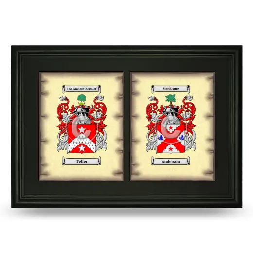 Double Coat of Arms Framed - Black