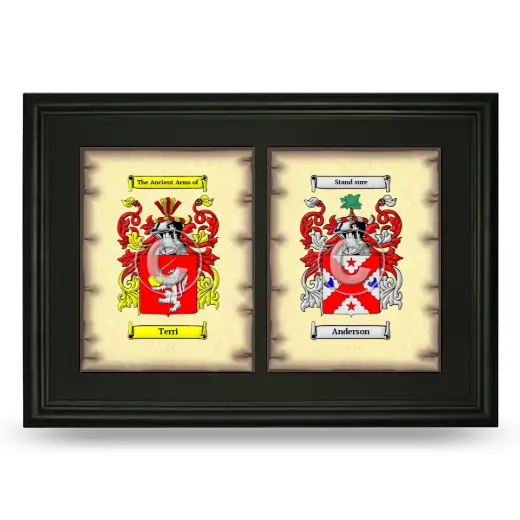 Double Coat of Arms Framed - Black