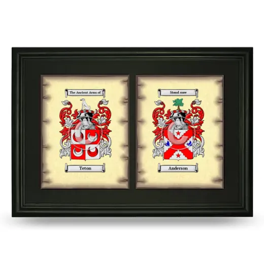 Double Coat of Arms Framed - Black