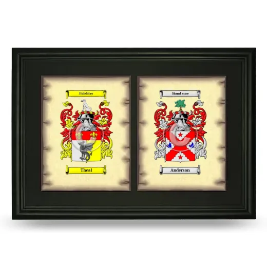 Double Coat of Arms Framed - Black