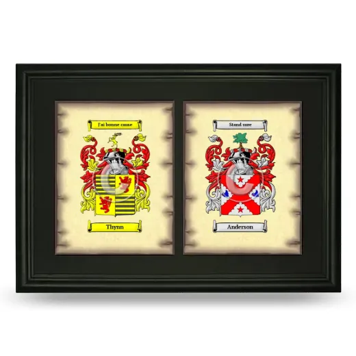 Double Coat of Arms Framed - Black