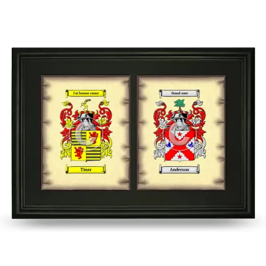 Double Coat of Arms Framed - Black