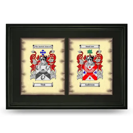 Double Coat of Arms Framed - Black