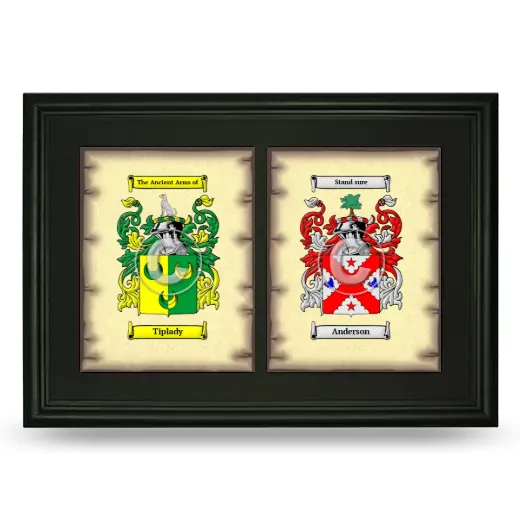 Double Coat of Arms Framed - Black