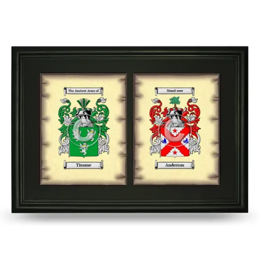 Double Coat of Arms Framed - Black