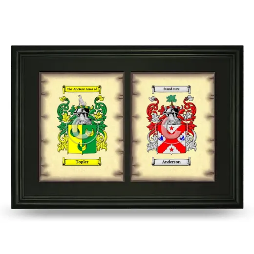 Double Coat of Arms Framed - Black