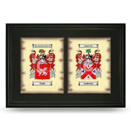 Double Coat of Arms Framed - Black