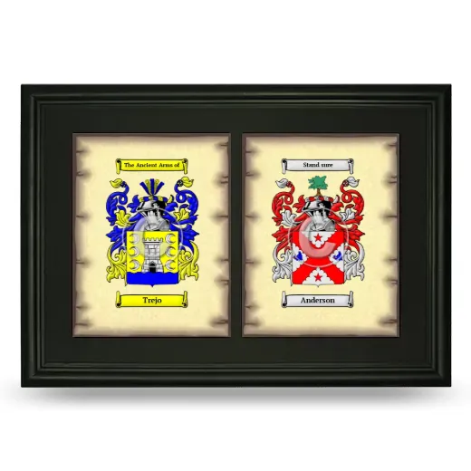 Double Coat of Arms Framed - Black