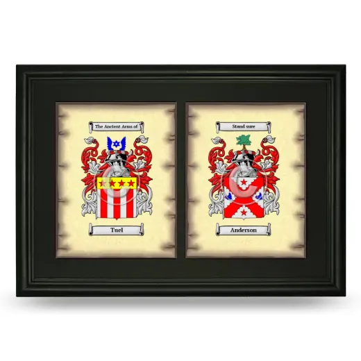 Double Coat of Arms Framed - Black