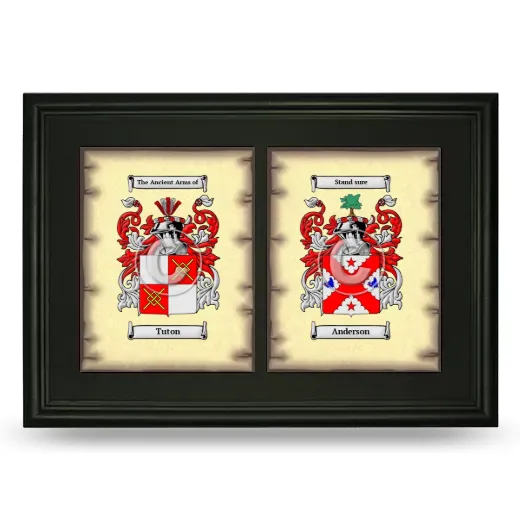 Double Coat of Arms Framed - Black
