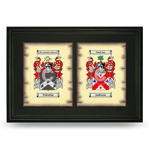 Double Coat of Arms Framed - Black