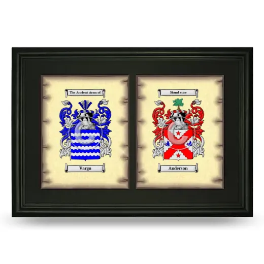Double Coat of Arms Framed - Black