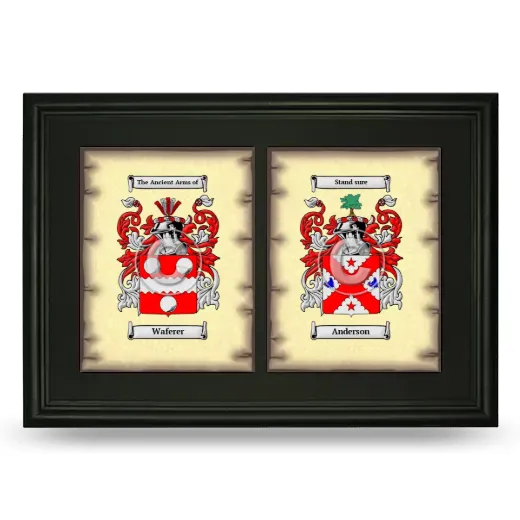 Double Coat of Arms Framed - Black