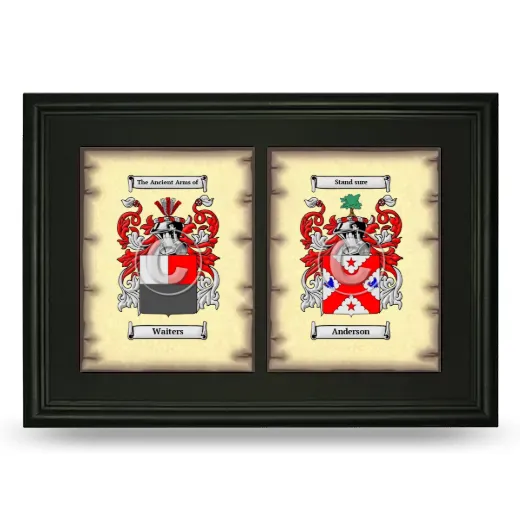 Double Coat of Arms Framed - Black