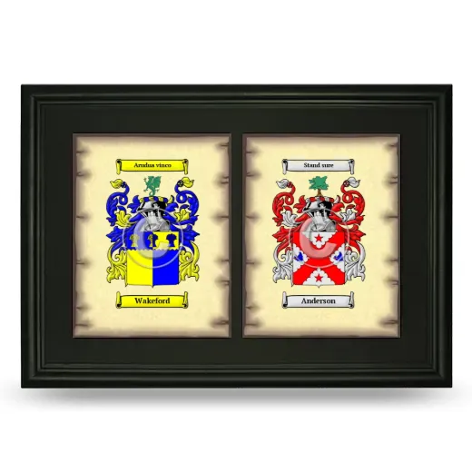 Double Coat of Arms Framed - Black