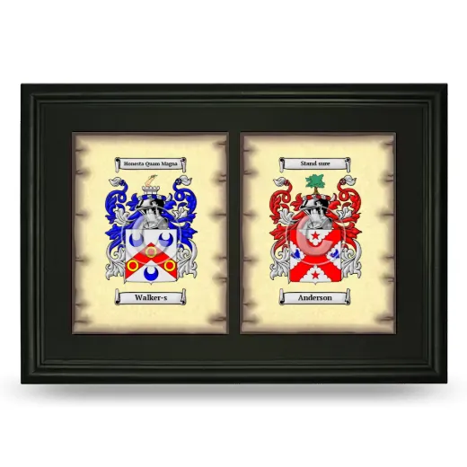 Double Coat of Arms Framed - Black