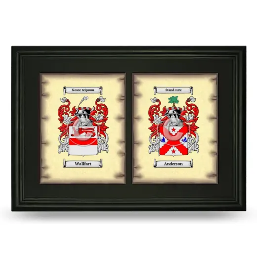 Double Coat of Arms Framed - Black