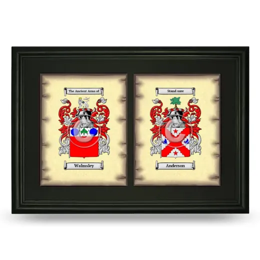 Double Coat of Arms Framed - Black