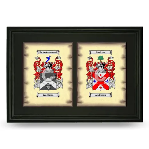 Double Coat of Arms Framed - Black