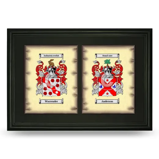 Double Coat of Arms Framed - Black