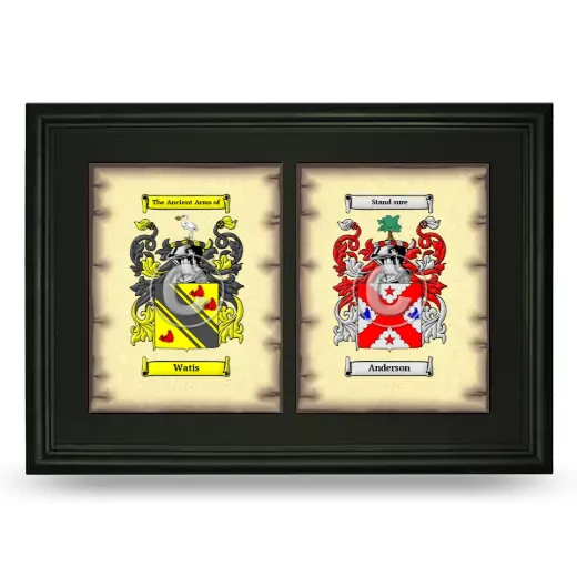 Double Coat of Arms Framed - Black