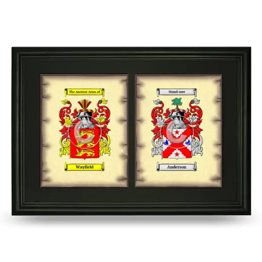 Double Coat of Arms Framed - Black