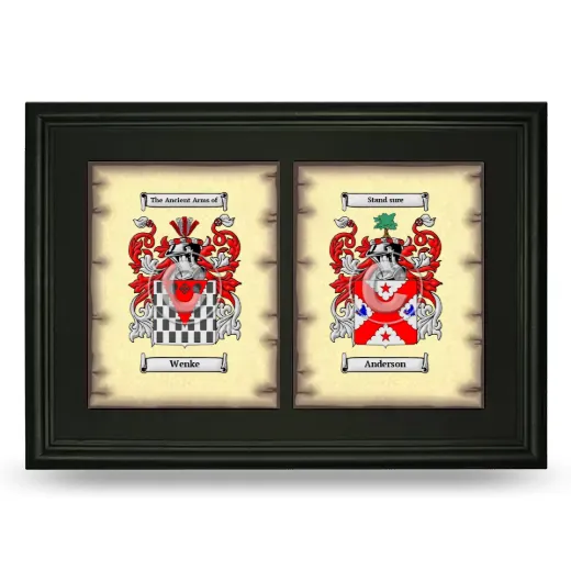 Double Coat of Arms Framed - Black