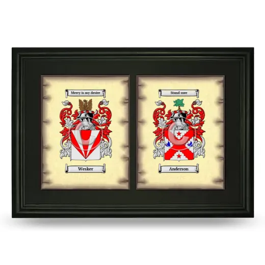 Double Coat of Arms Framed - Black