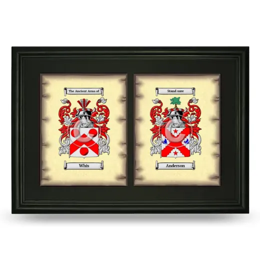 Double Coat of Arms Framed - Black