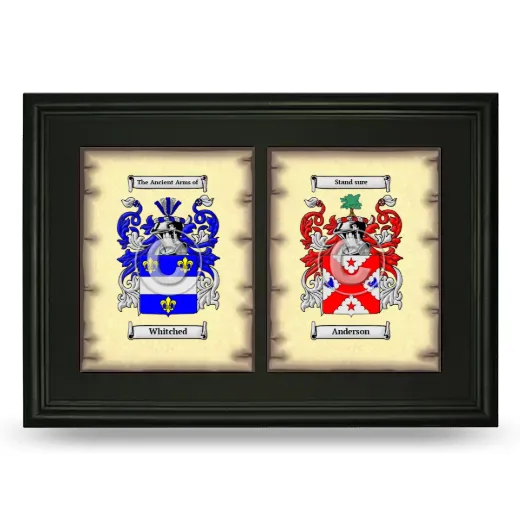 Double Coat of Arms Framed - Black