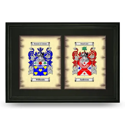 Double Coat of Arms Framed - Black