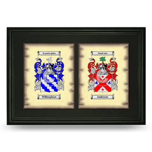 Double Coat of Arms Framed - Black