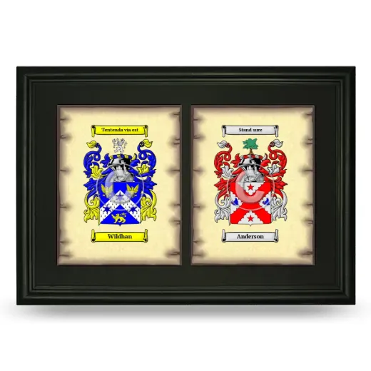 Double Coat of Arms Framed - Black