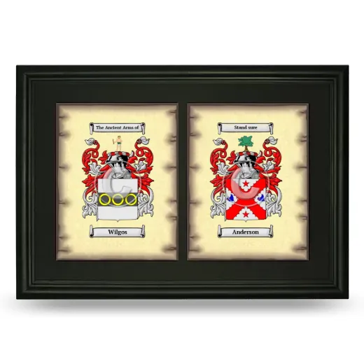 Double Coat of Arms Framed - Black